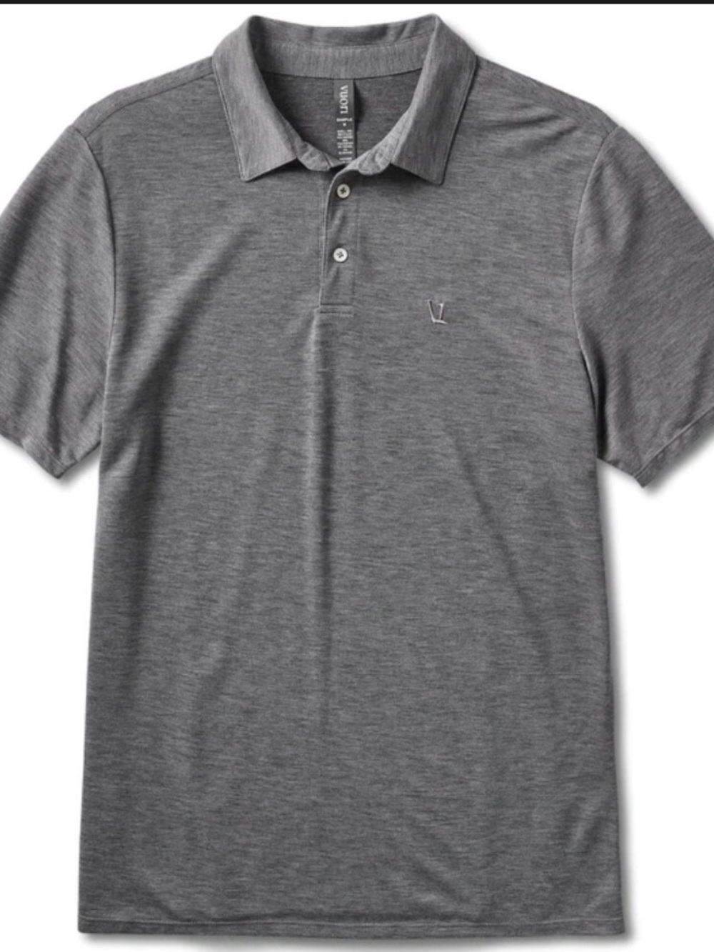 Vuori Mens Knit Twill Polo (Dark Grey)